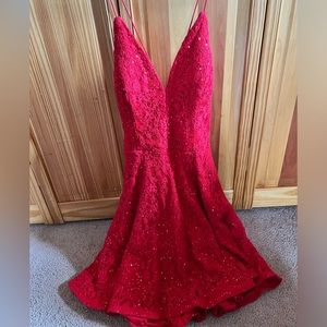 Red Sequined Homecoming Dress- From Dilliards (Small)